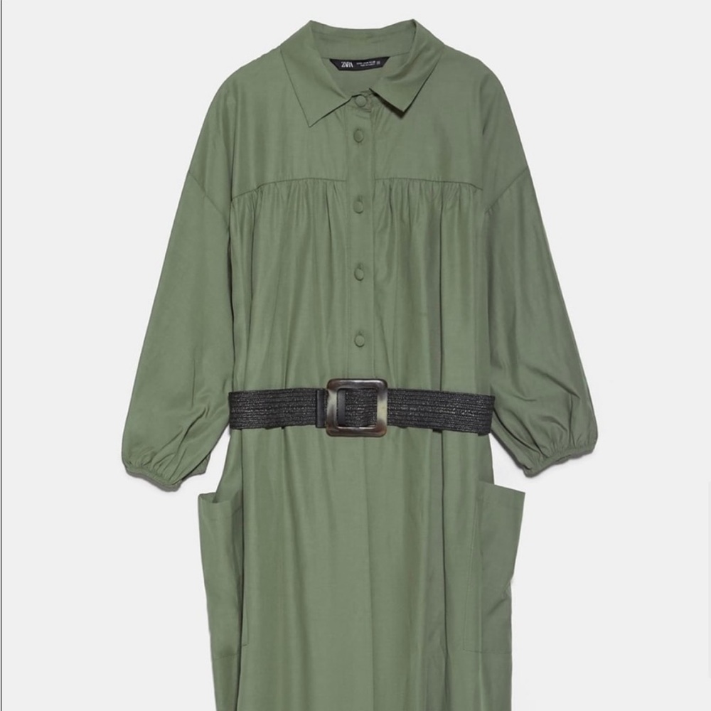 ZARA Belted Shirt Dress - Picture 5 of 6